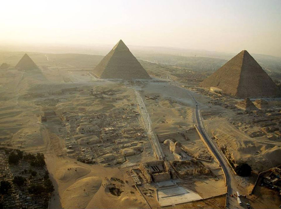 Het piramidecomplex van Gizeh, Egypte
